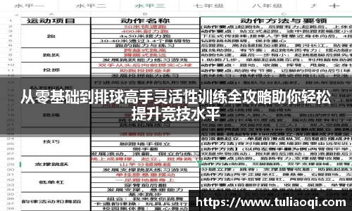 从零基础到排球高手灵活性训练全攻略助你轻松提升竞技水平